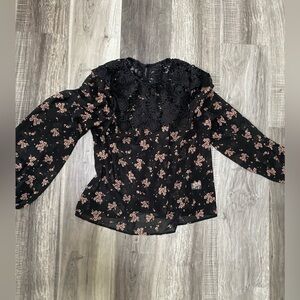 1 State Black Women's Long Sleeve Blouse sizeMedium